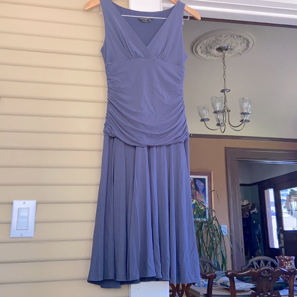 BCBG MaxAzria Sleeveless Ruched dress BLUE SIZE M